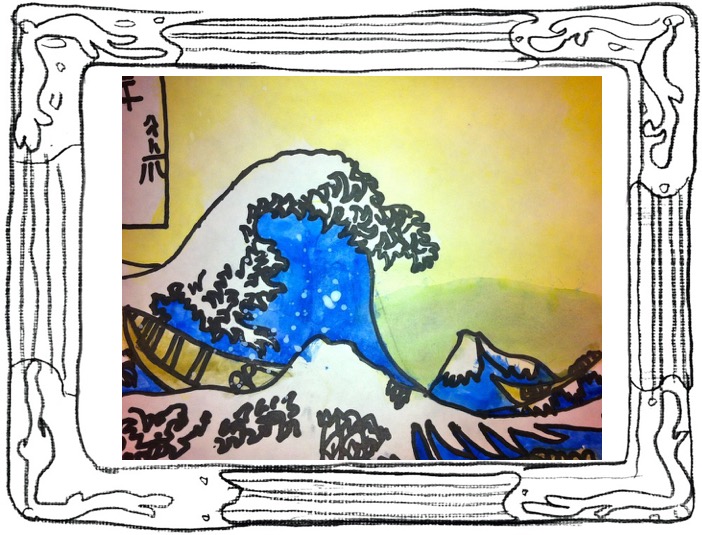 hokusai student artwork