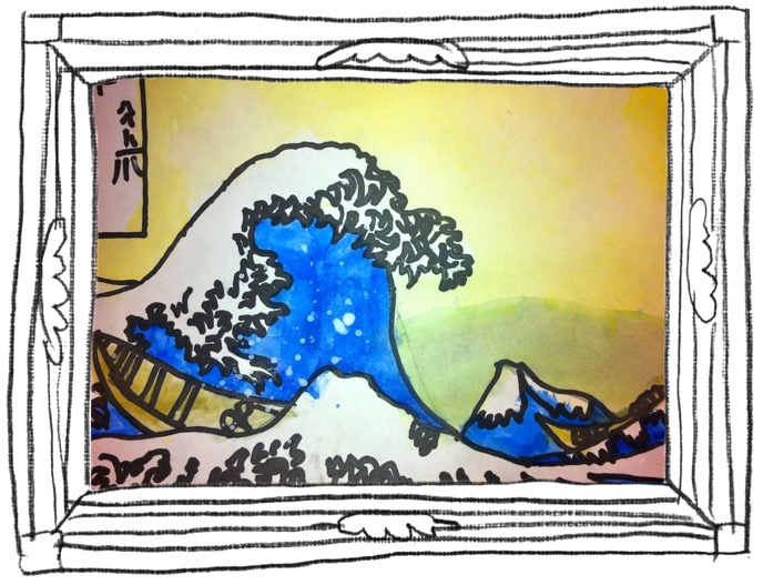 hokusai student artwork