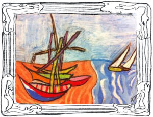 Van Gogh Boats student artwork